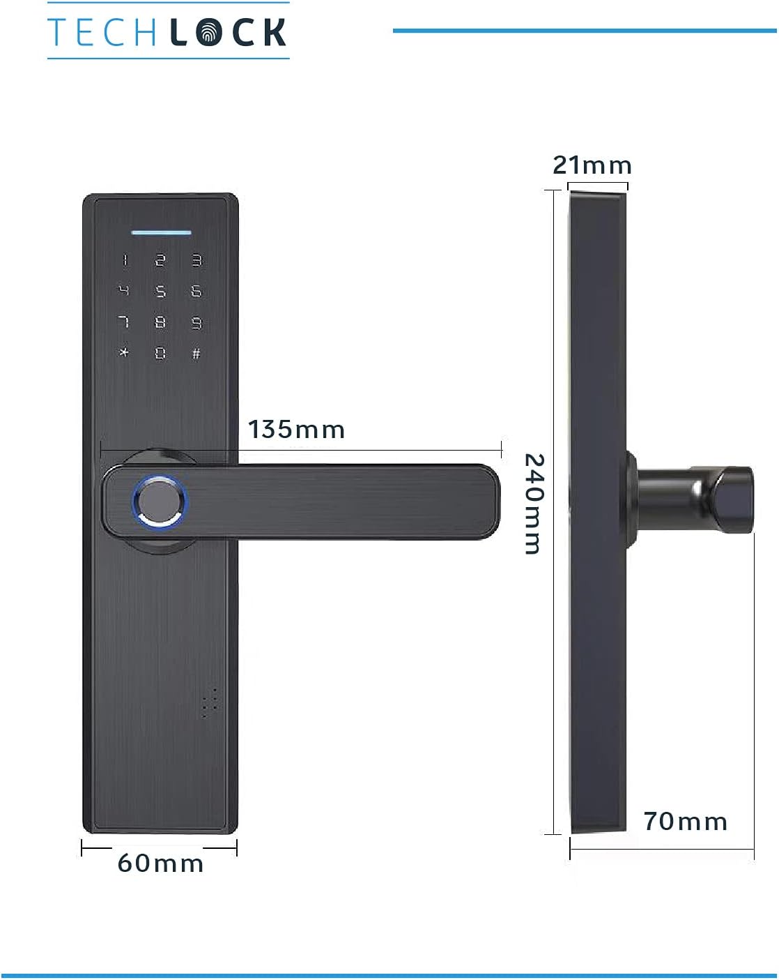 Fingerprint Bluetooth Smart Door Lock with Keyless Entry S27407