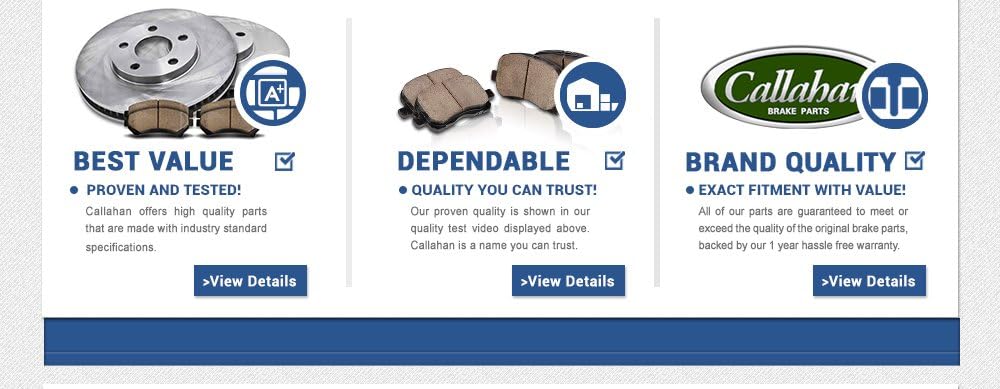 6 Lug Rotors + Ceramic Brake Pads + Clips Y37347