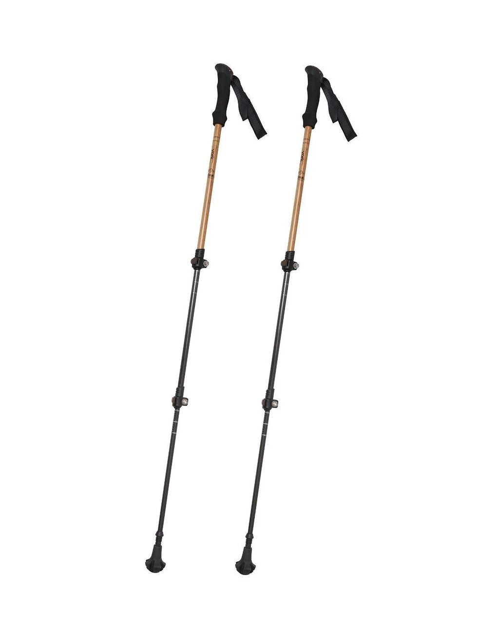 Bamboo & Carbon Fiber Walking Poles - 2 Pack - 6.8 oz Ultralight Collapsible Hiking Poles D788203