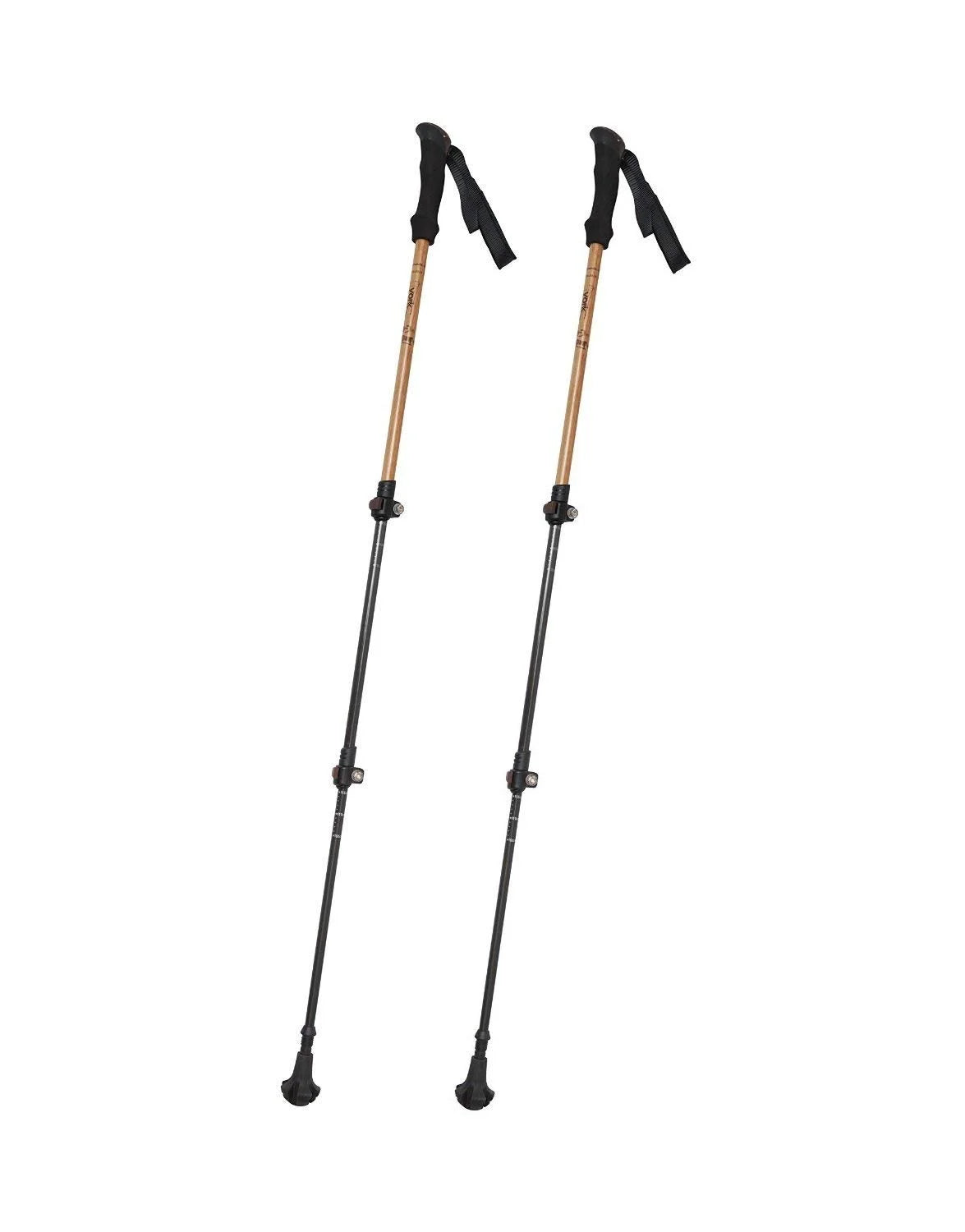 Bamboo & Carbon Fiber Walking Poles - 2 Pack - 6.8 oz Ultralight Collapsible Hiking Poles D788203