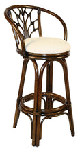 Antique Finish Swivel Rattan Counterstool F966386