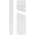 4x22W x 102x22H x 2x22P Two Equal Flat Panel PVC Pilaster with Standard Capital & Base (Pair) Q466