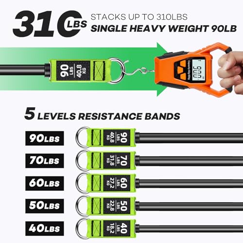 Heavy Duty Resistance Bands with Handles D5386