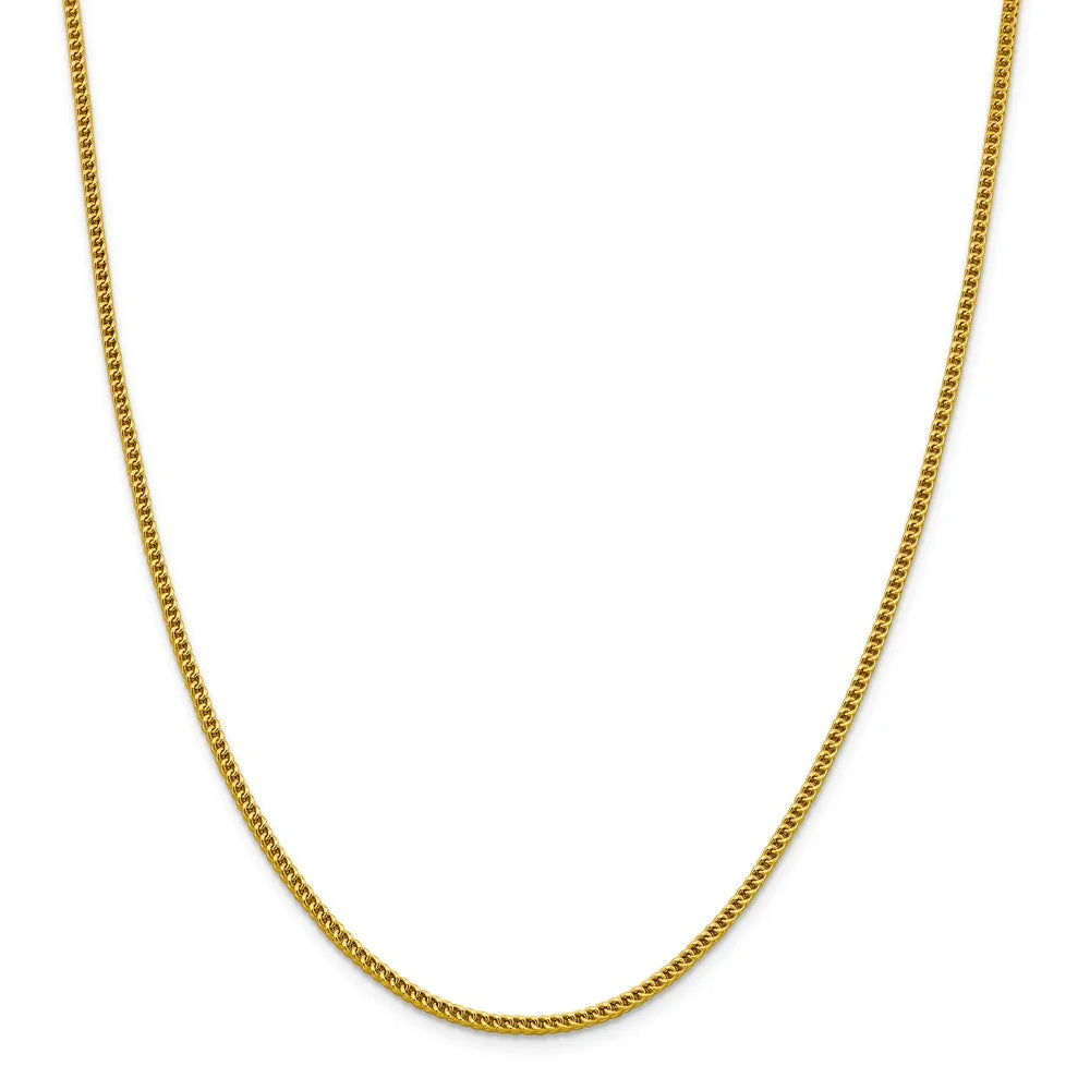 14kt Yellow Gold 2.2mm Franco Chain 20 inch Lobster Clasp Q920782