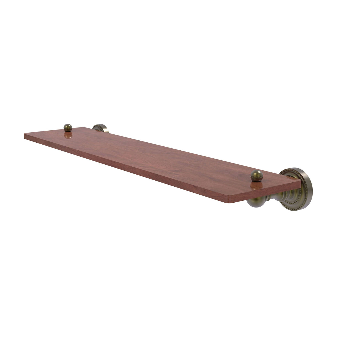Antique Brass Solid Ironwood Shelf P6392