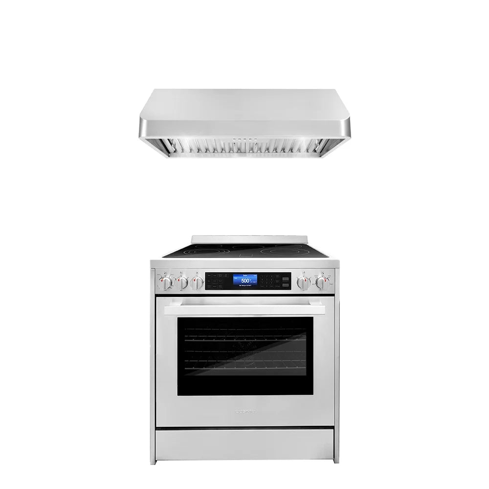 2 Piece Kitchen Appliance Package with Electric Range and Range Hood H449595
