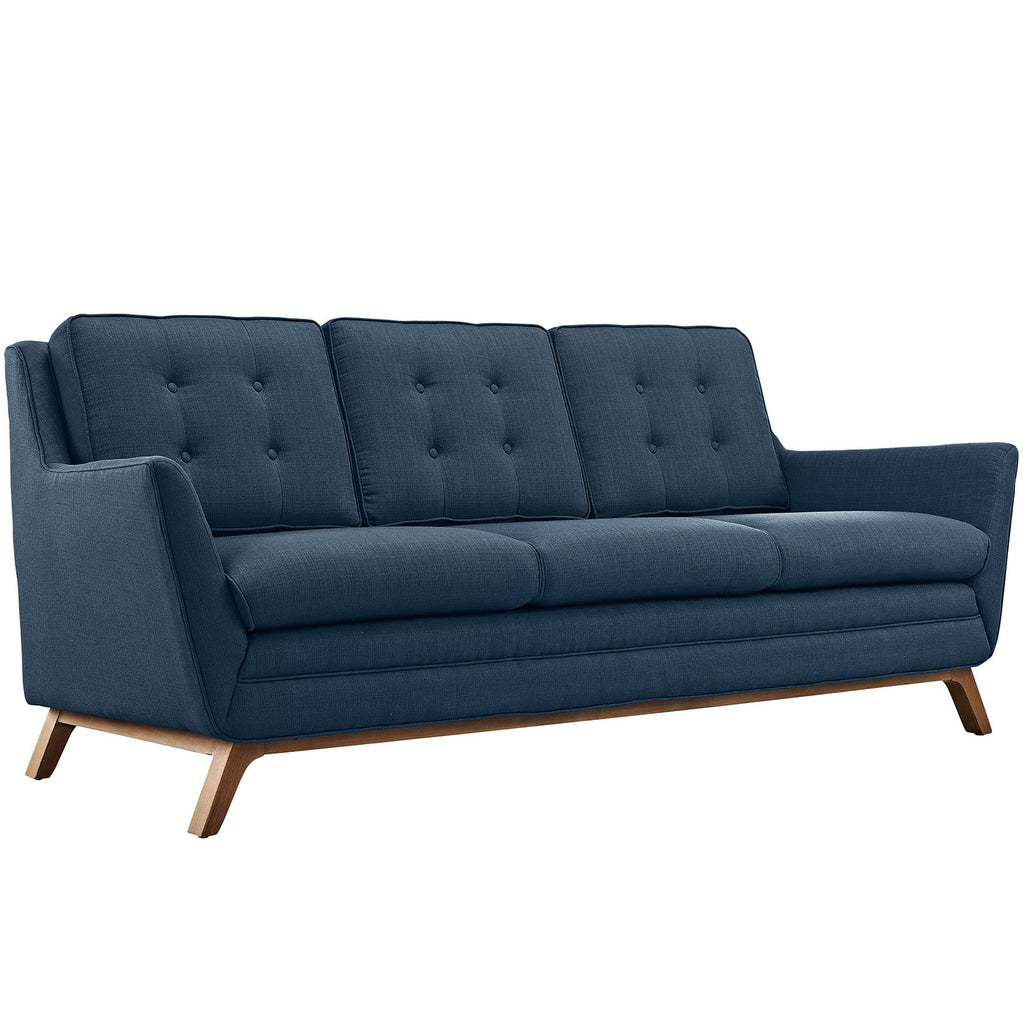Navy Blue Fabric Sofa Set E4614