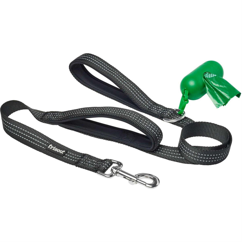 Traffic Leash with Dual Padded Handles & Poop Bag Dispenser Q175