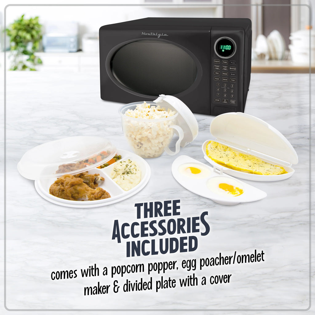 Black 0.7 Cu Ft Retro Microwave E437