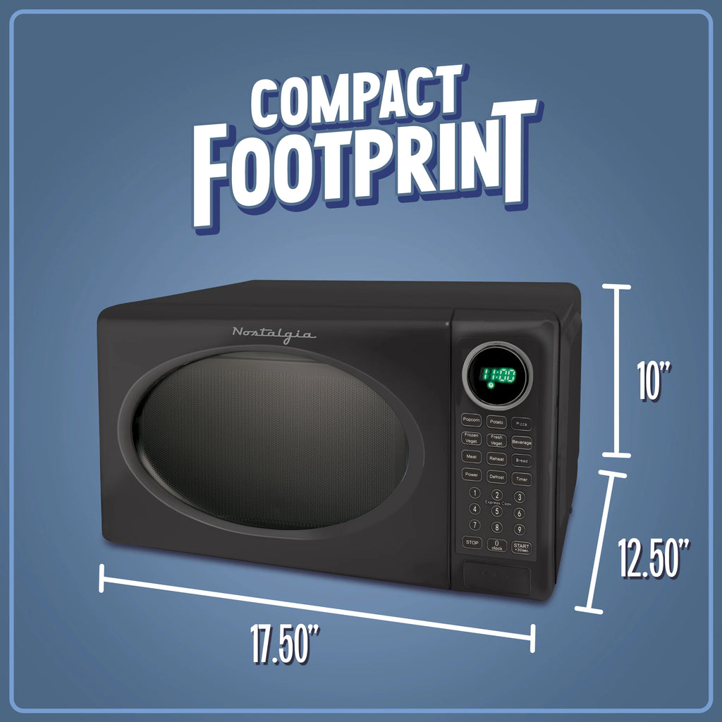 Black 0.7 Cu Ft Retro Microwave E437