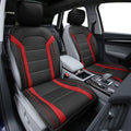 Red and Black Leatherette Front Seat Cushions A18695