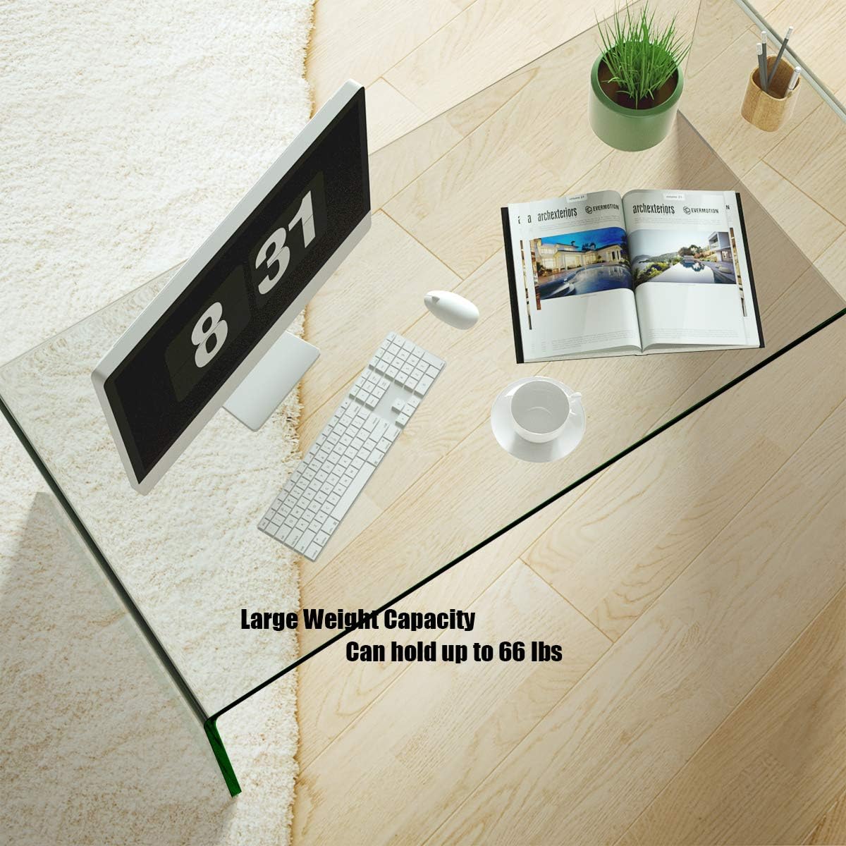 Glass Coffee Table with Tempered Glass K891802