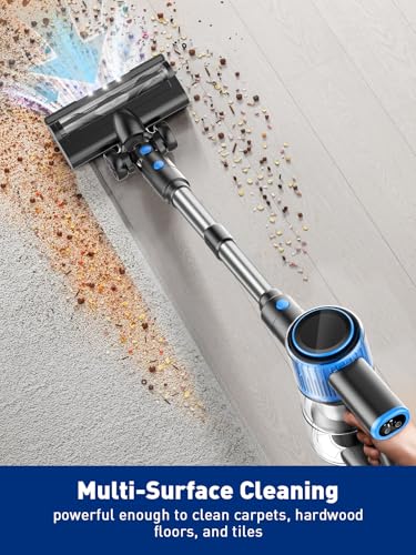Cordless Vacuum Cleaner, 8 in 1 Lightweight, 45Mins Detachable Battery Y385