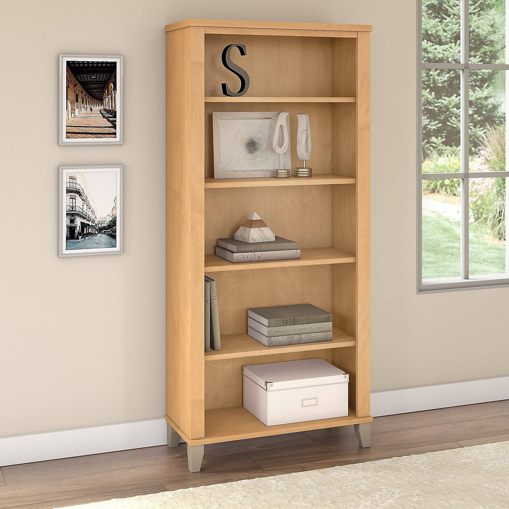 Maple Cross 5-shelf Bookcase A36284