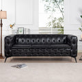 Comfy Couch Traditional Square Arm Sofa 84.06 Inch Width Removable Cushion 3 Seater I1412