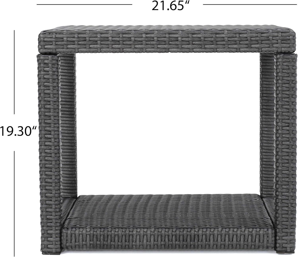 Grey Outdoor Wicker Accent Table E23138