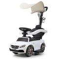 White Toddler Push Car with Canopy L712