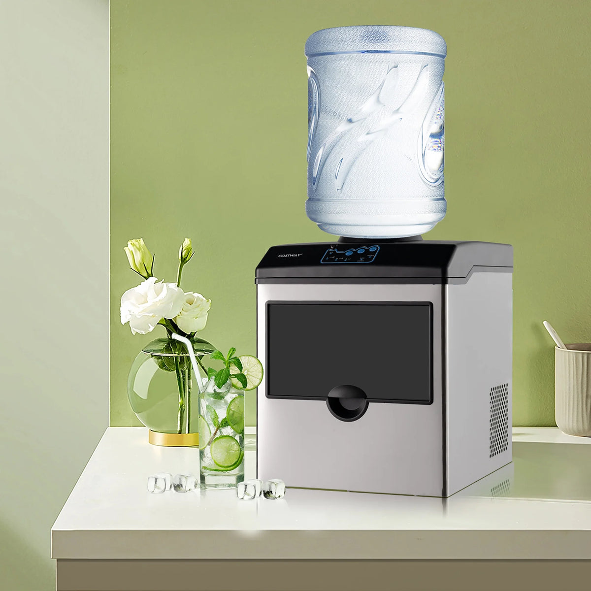 Stainless Steel Countertop Ice Maker Water Dispenser C921569