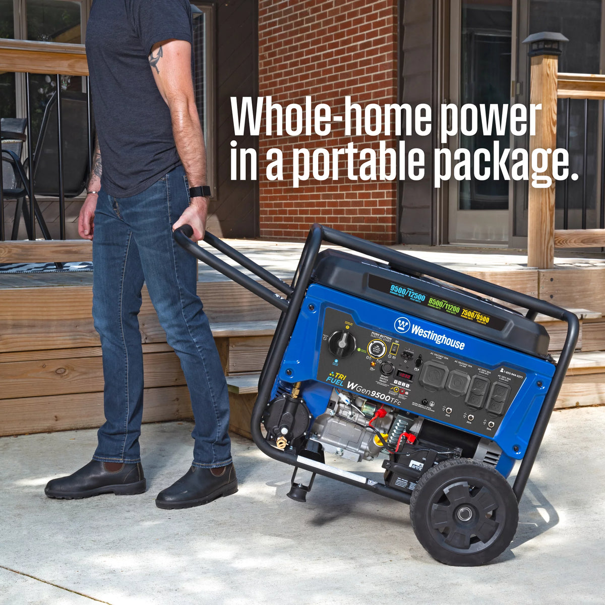 12,500 Peak Watt Dual Fuel Portable Generator L950296
