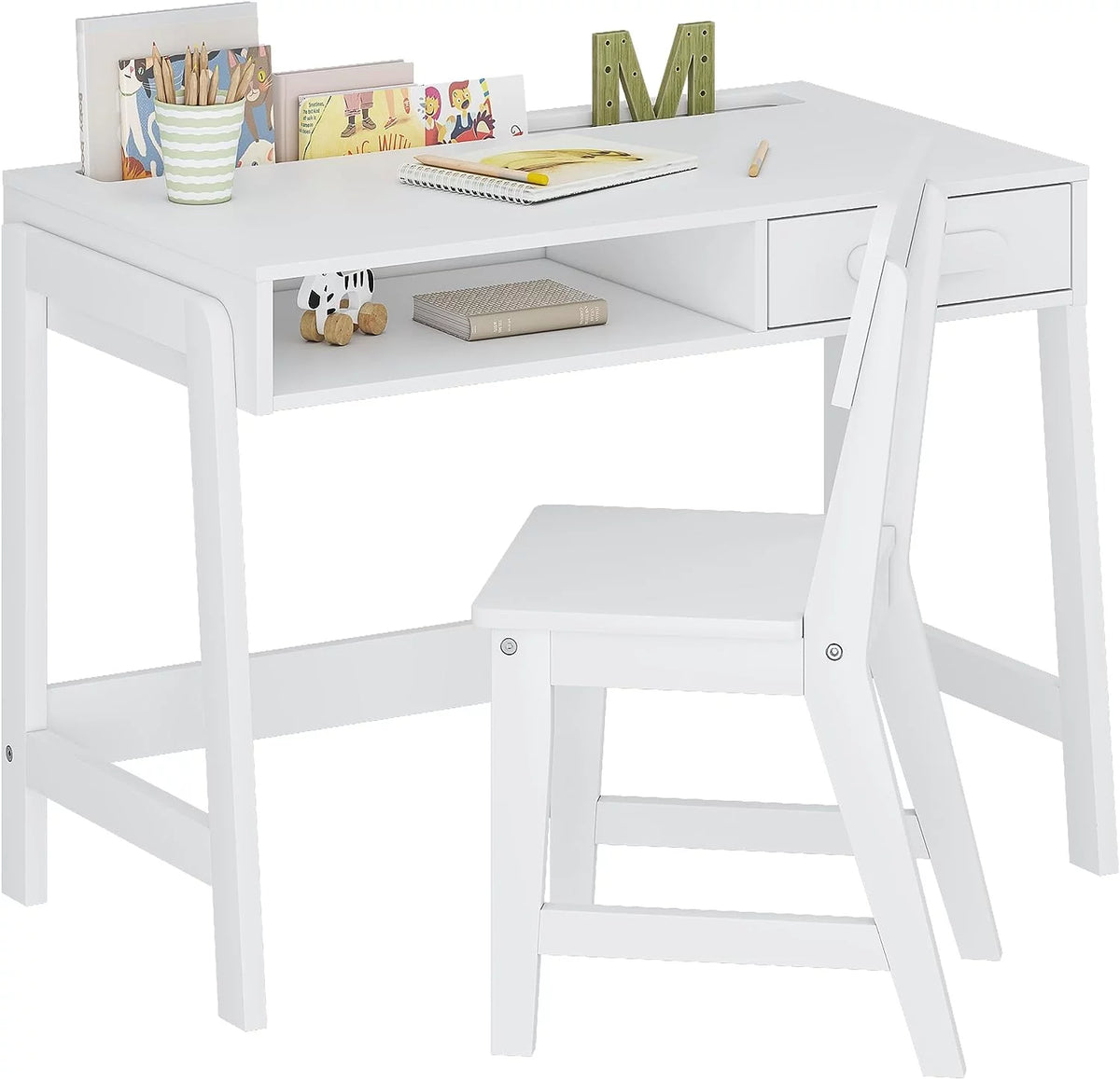 Kids Desk and Chair Set with Drawers B6450