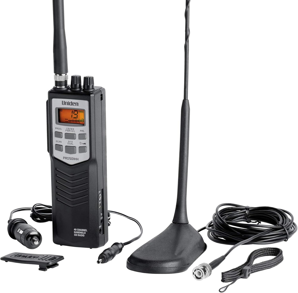 40 Channel Handheld CB Radio with Belt Clip And Strap L7597