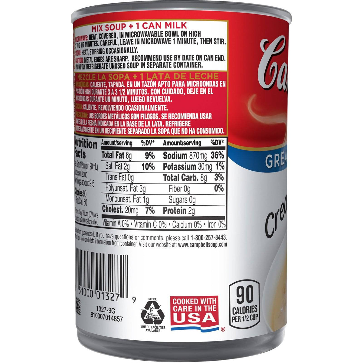 Condensed Cream of Shrimp Soup 10.5 oz. Can Pack of 12 G76104