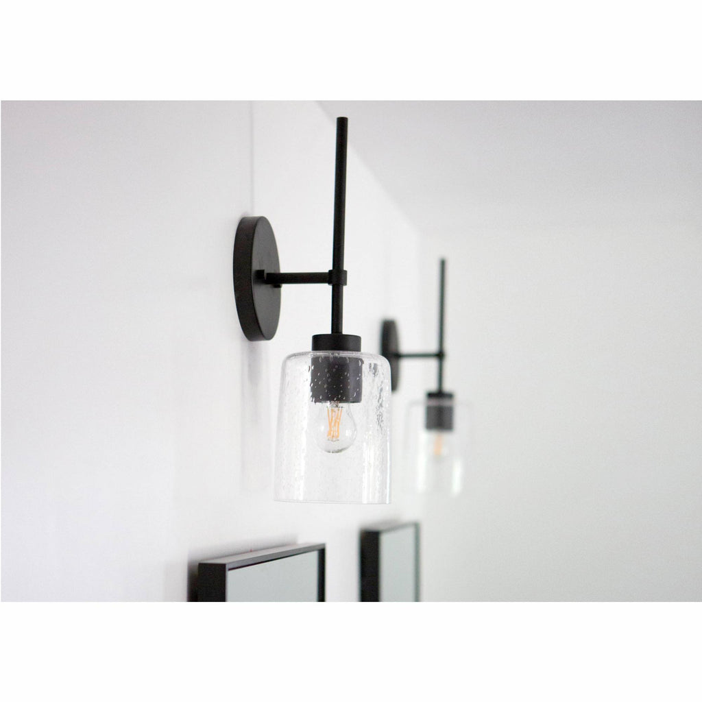Matte Black 1 Light Sconce F77142
