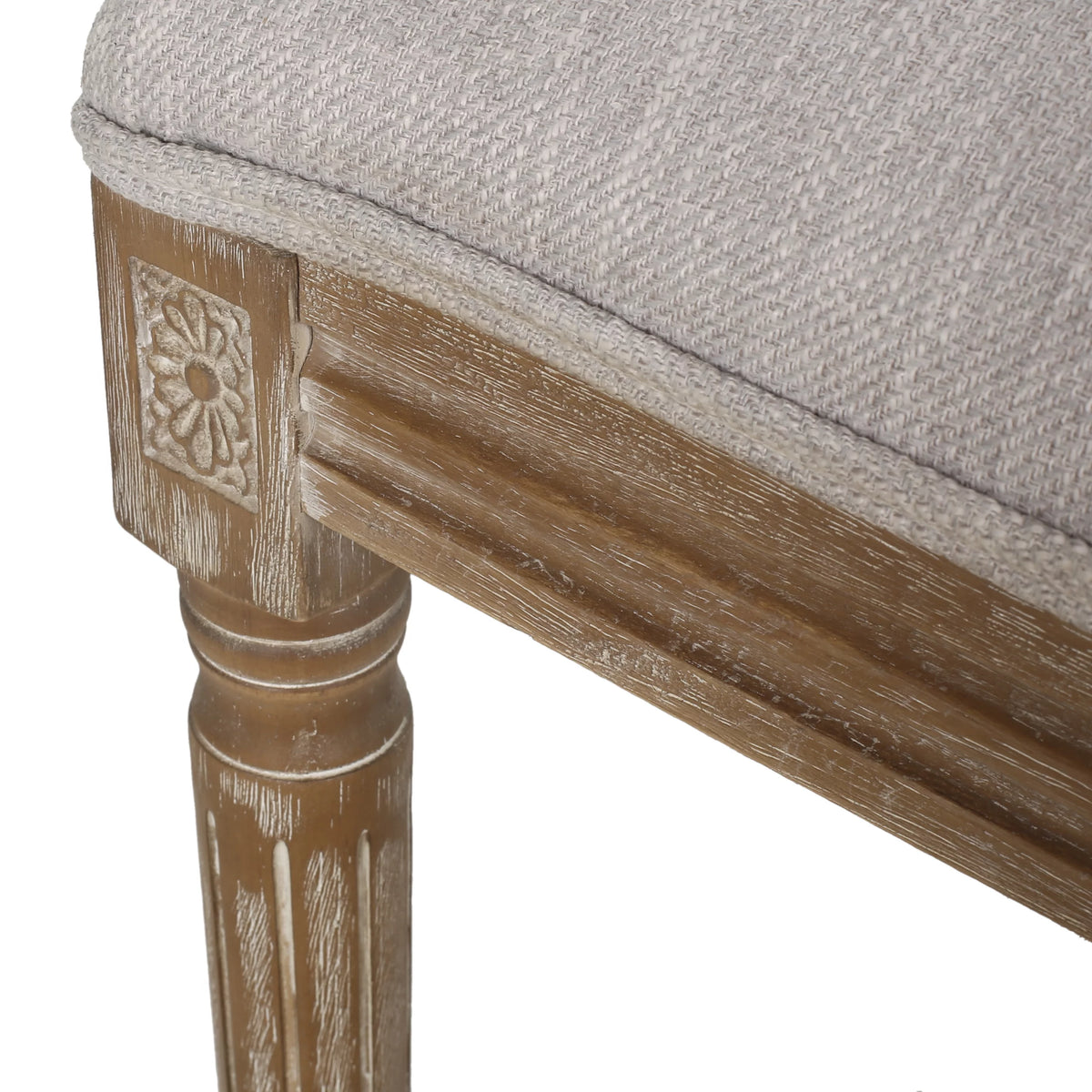 Light Gray Natural Wood Dining Chair Set of 2 J396220