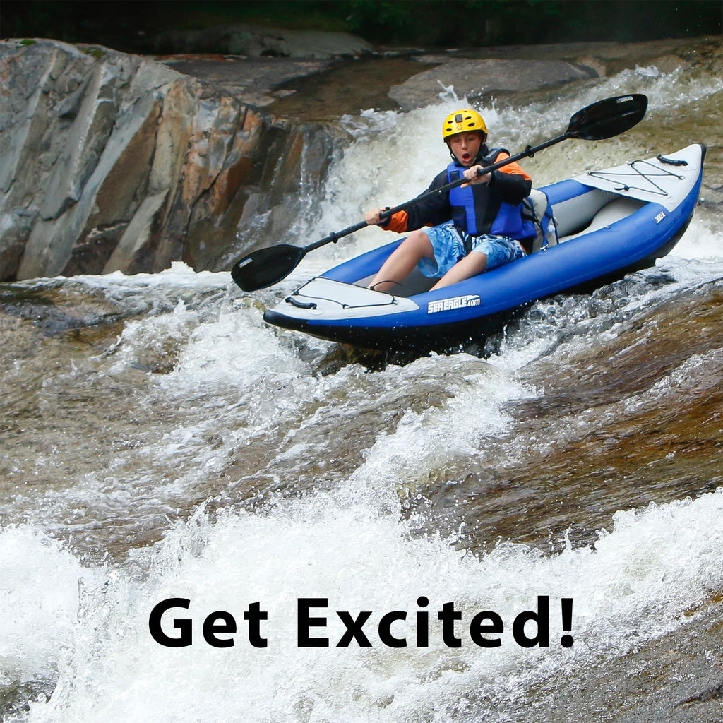 Inflatable Kayak with Paddle, Seat, SUP Pump W90291