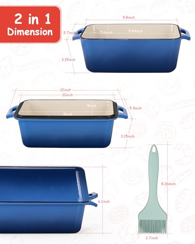 Cast Iron Loaf Pan with Lid 2 Piece Set T90609