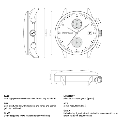 Stainless Steel Analog Chronograph Watch V546295