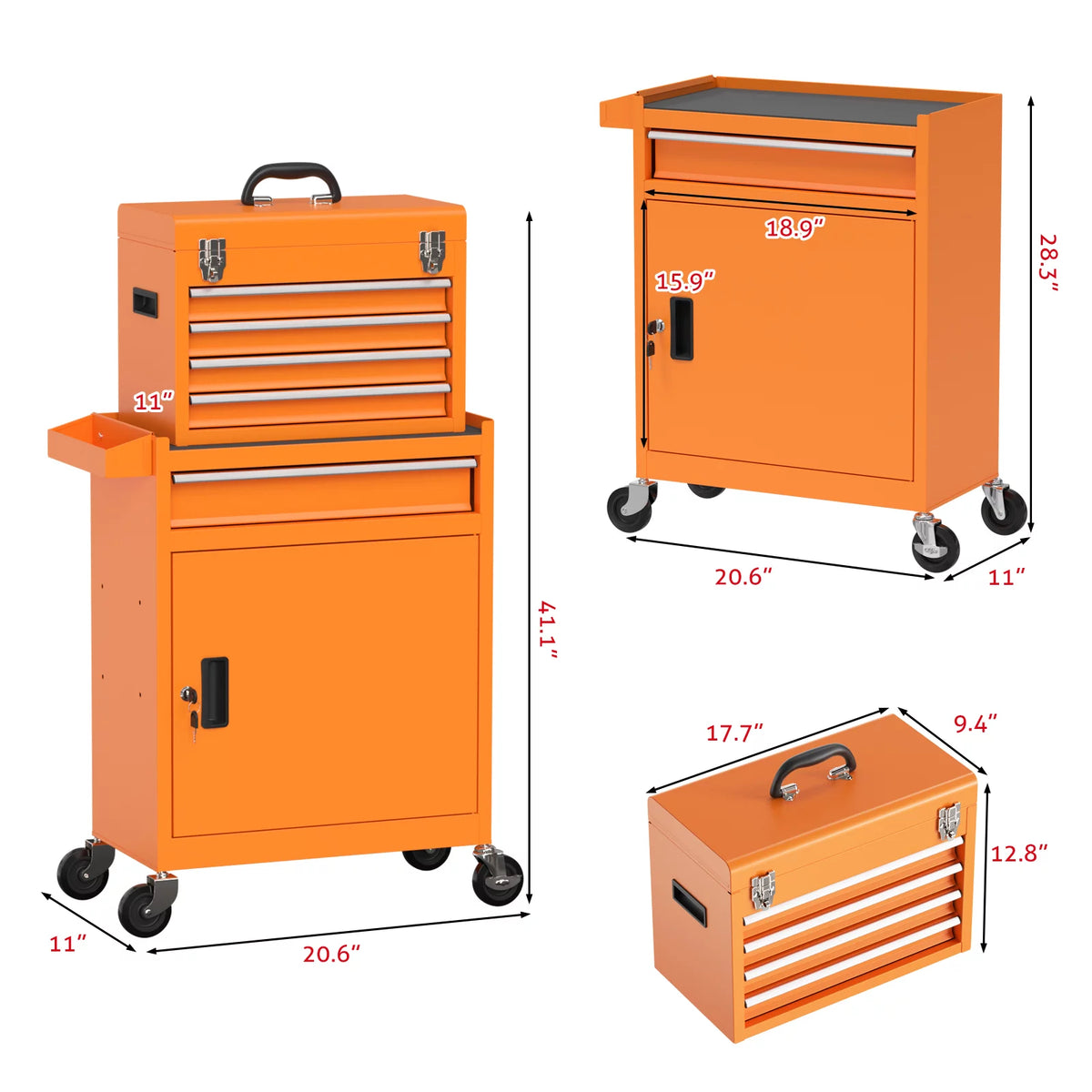 Black 5 Drawer Rolling Tool Chest G52665