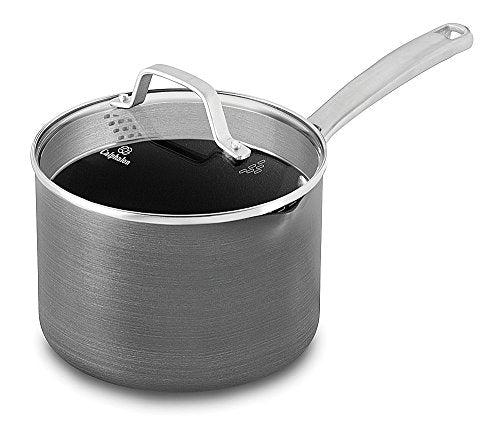 Classic Nonstick Sauce Pan with Cover, 3.5 quart, Grey S9713