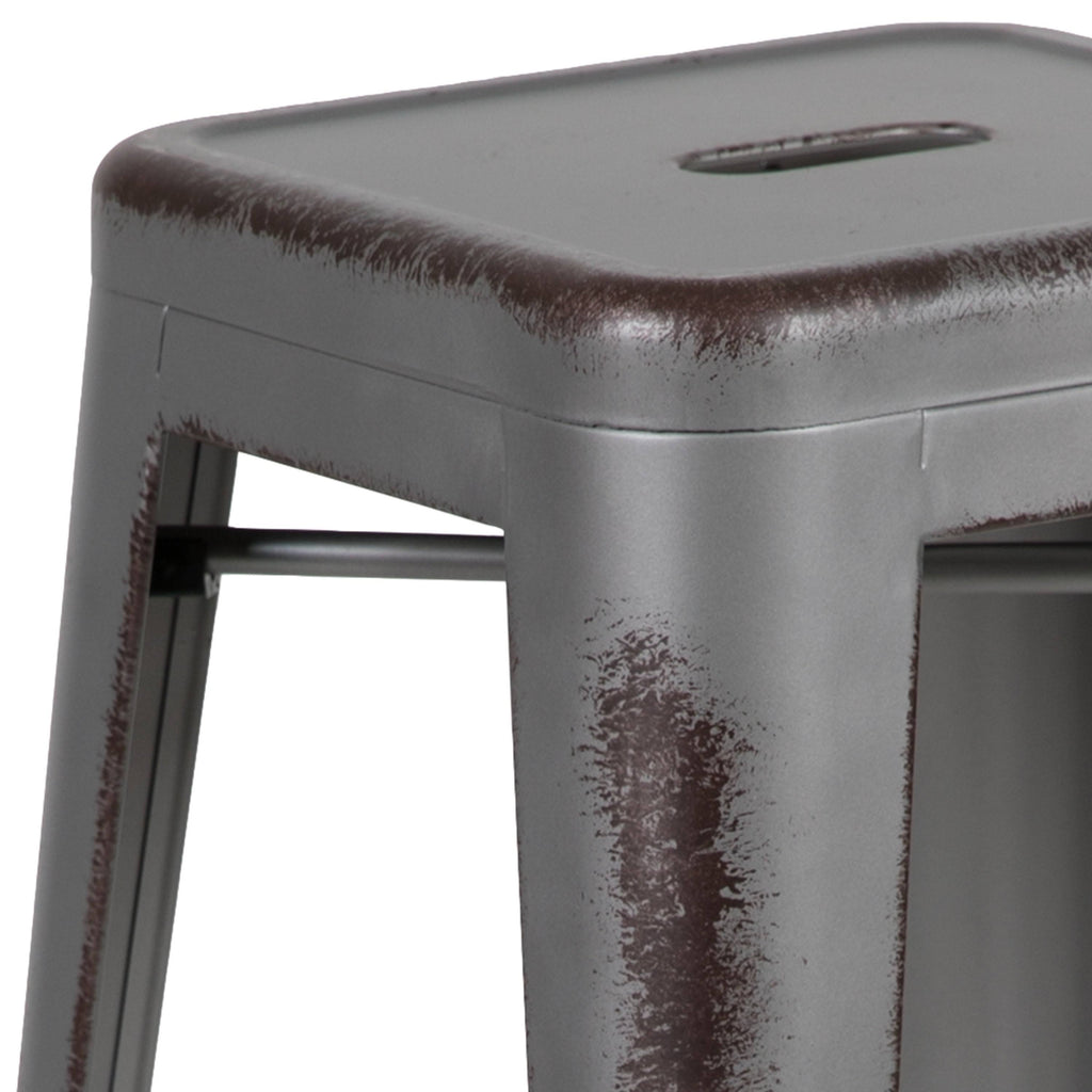 Orange Counter Height Stool Set of 4 K712467