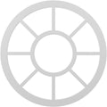 36x22OD x 13 1/8x22ID x 1x22P PVC Pierced Ceiling Medallion F392