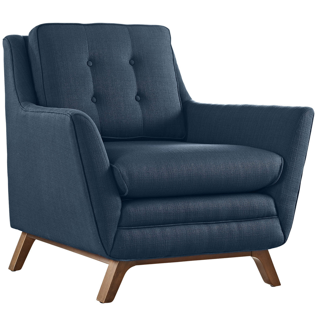 Navy Blue Fabric Sofa Set E4614