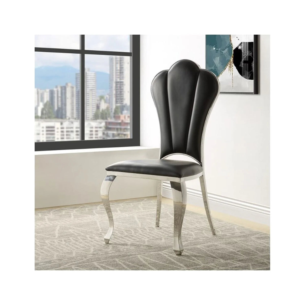Black Side Chair Set of 2 Z52689