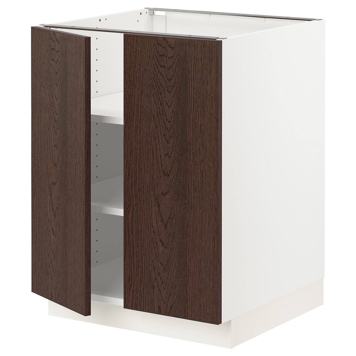 White Base Cabinet with Shelves, 2 Doors G401123
