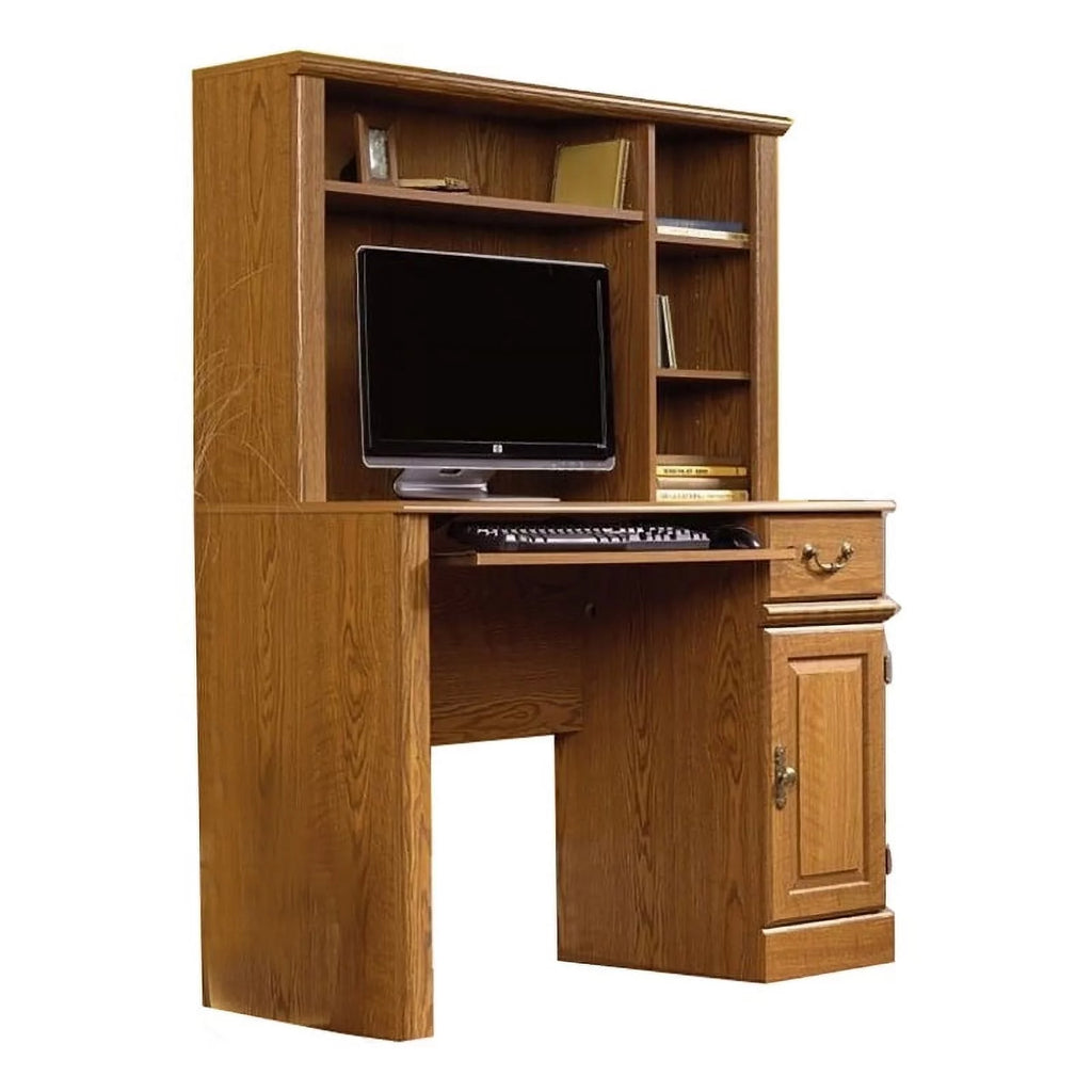 Small Wood Computer Desk with Hutch E6453
