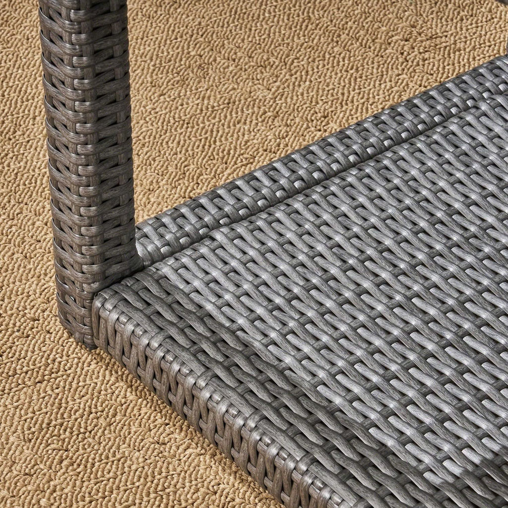 Grey Outdoor Wicker Accent Table E23138