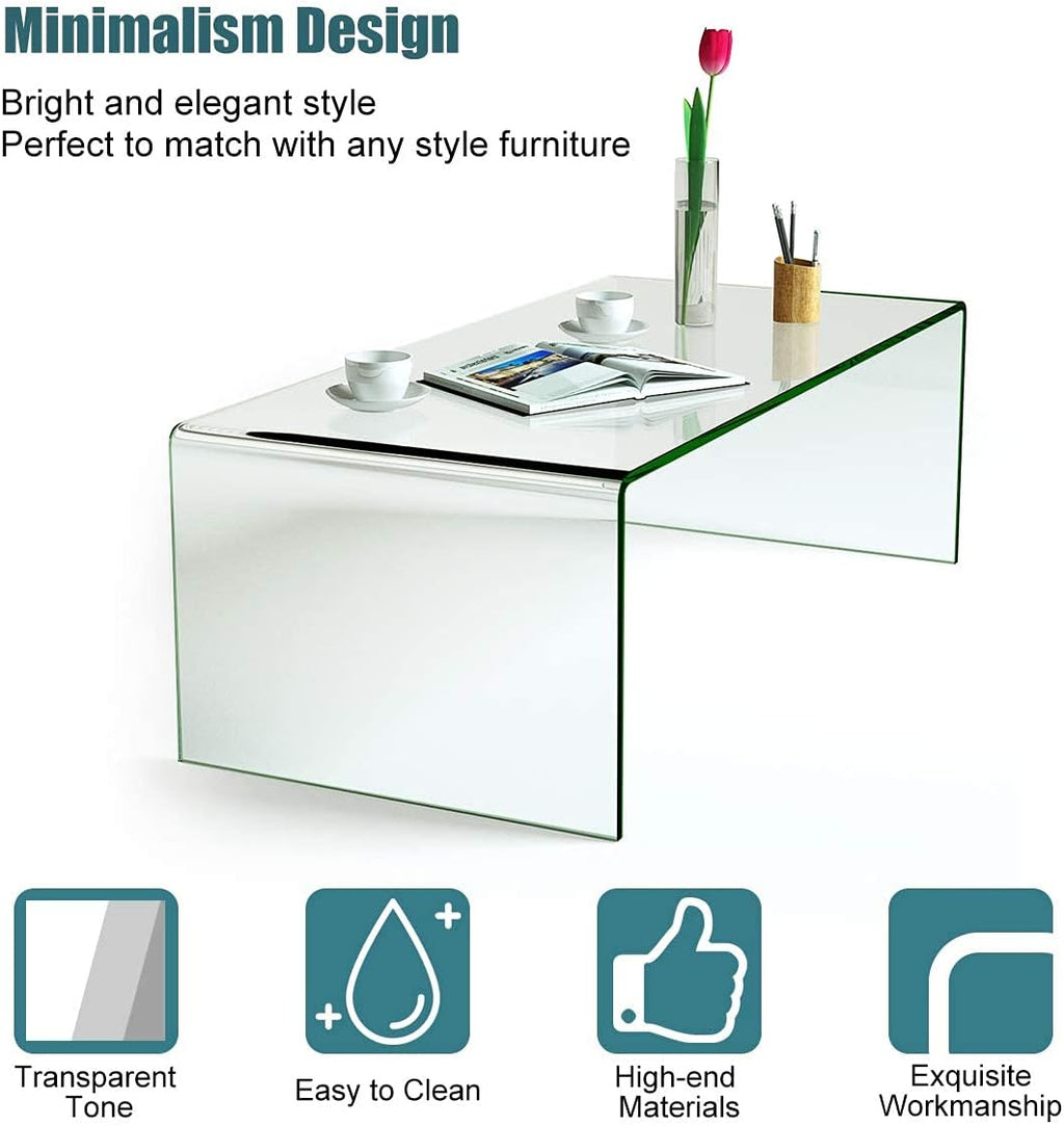 Glass Coffee Table with Tempered Glass K891802