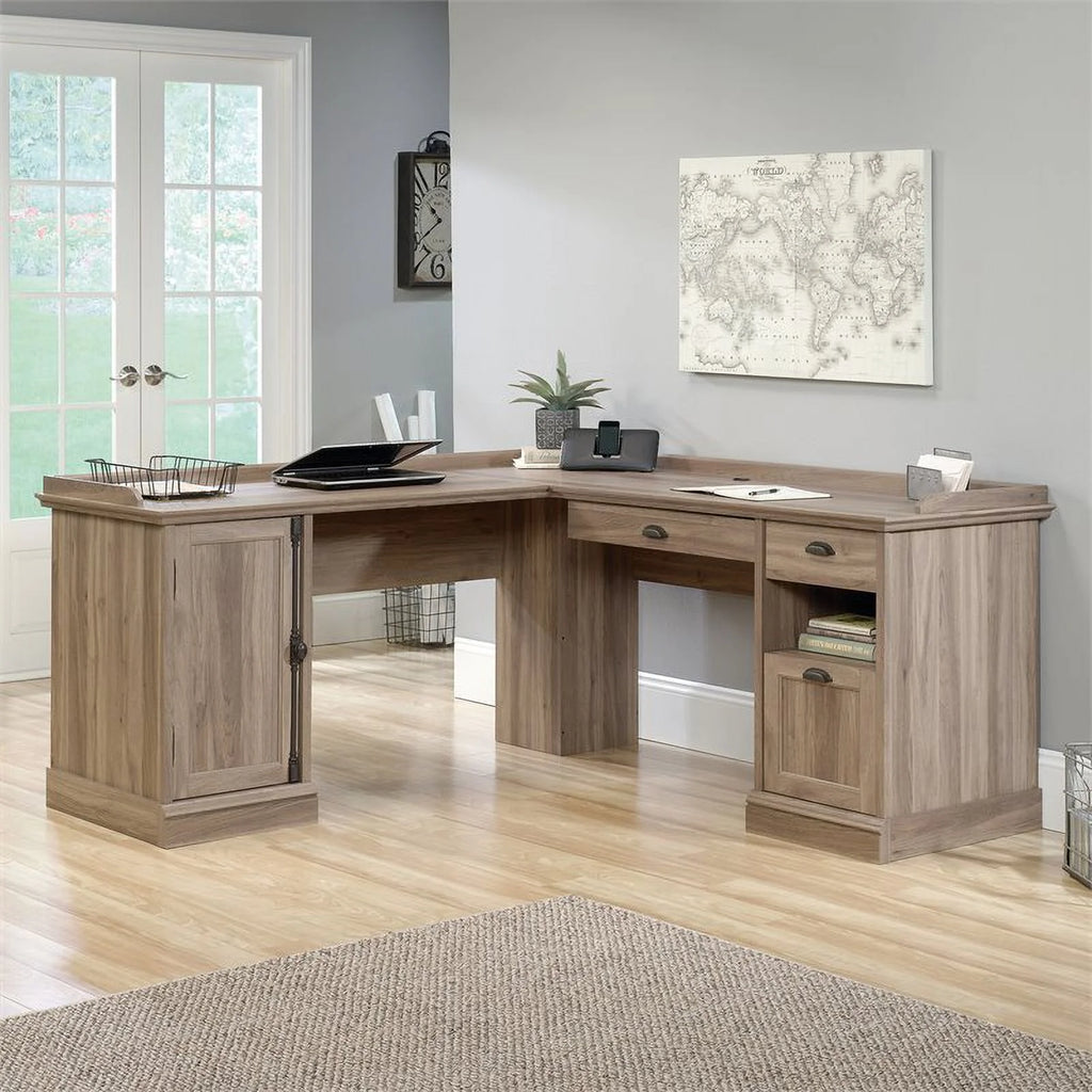 L-Desk, Salt Oak Finish W721776