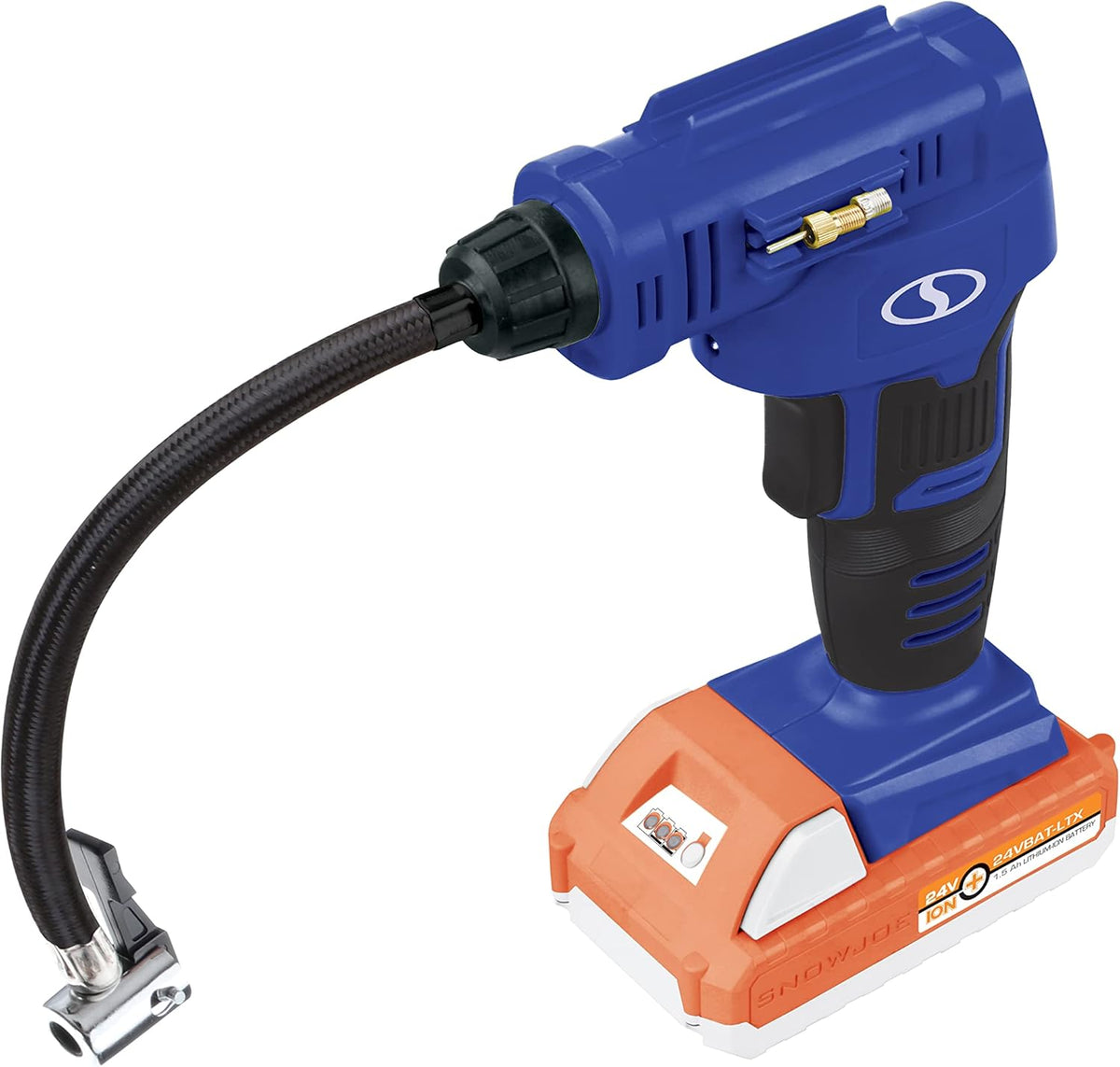 24V Tire Inflator Air Compressor with Hard-case and 2.0Ah Battery T737833