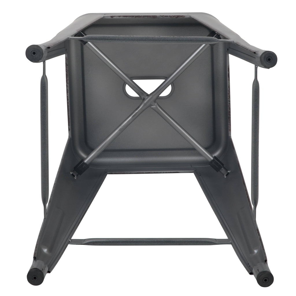 Orange Counter Height Stool Set of 4 K712467