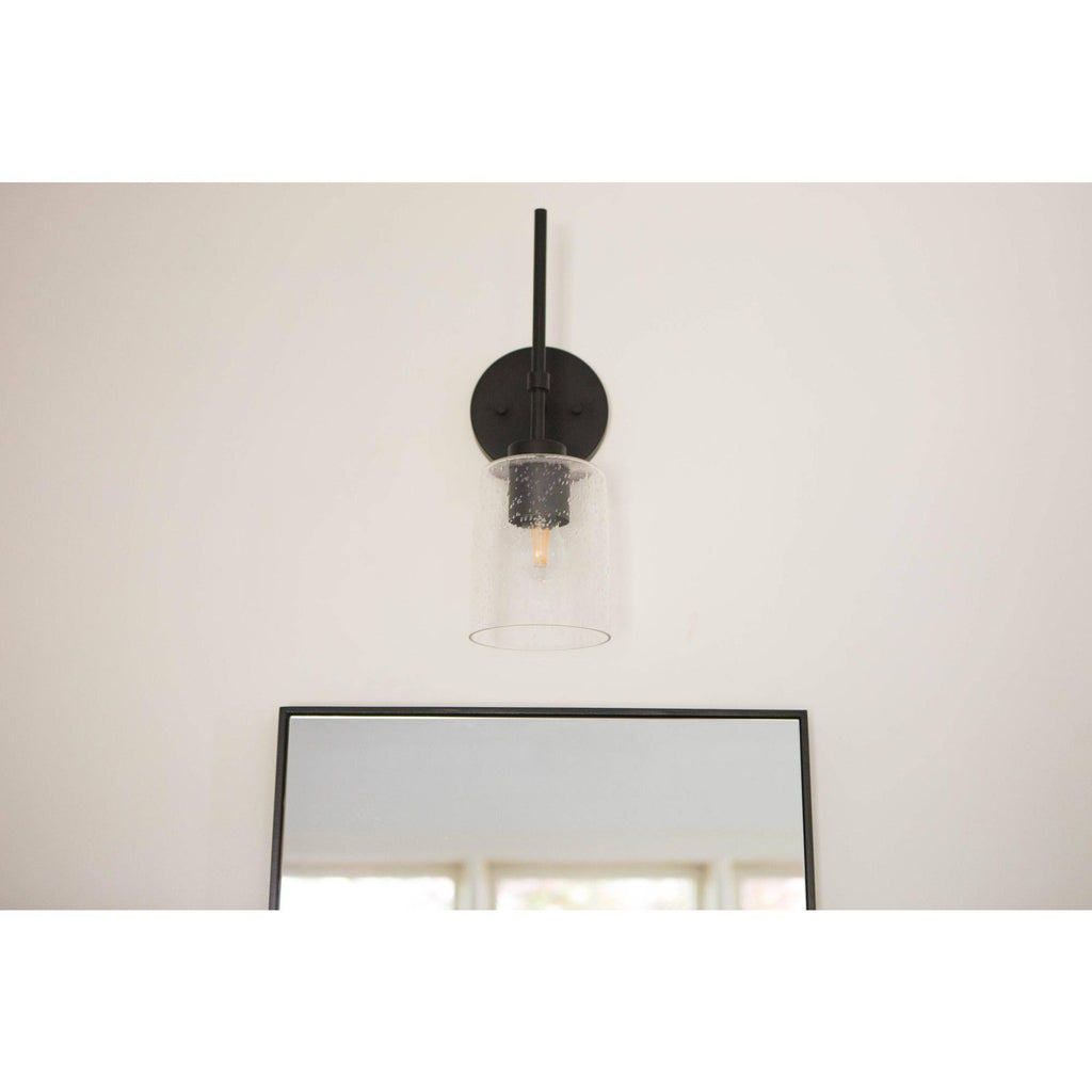 Matte Black 1 Light Sconce F77142