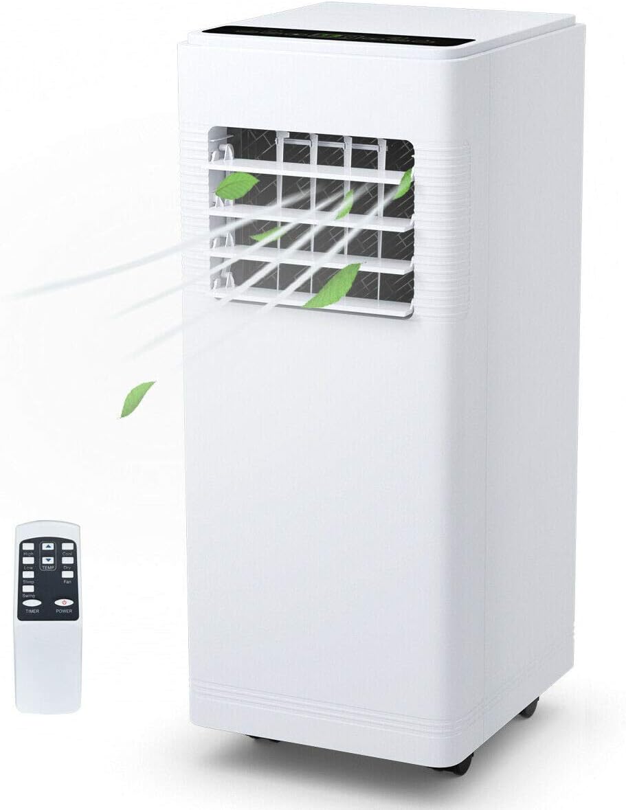 Portable Air Conditioner, 8000 BTU with Remote Control Dehumidifier Function S460837