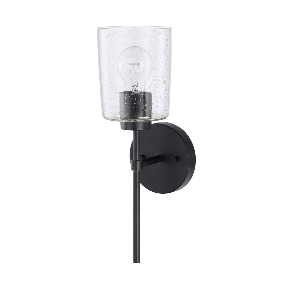 Matte Black 1 Light Sconce F77142
