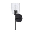 Matte Black 1 Light Sconce F77142