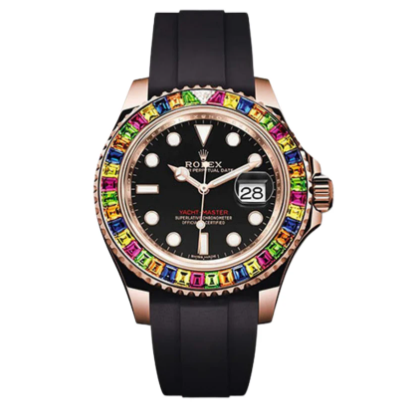 Black Dial Rubber Strap 40mm Watch F6833