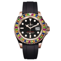 Black Dial Rubber Strap 40mm Watch F6833